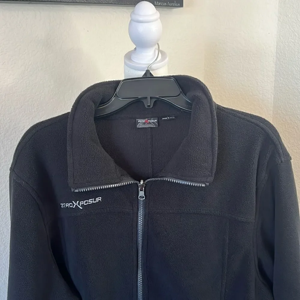Men's ZeroXposur Black Zipper Front Long Sleeve Jacket ~ Size Large